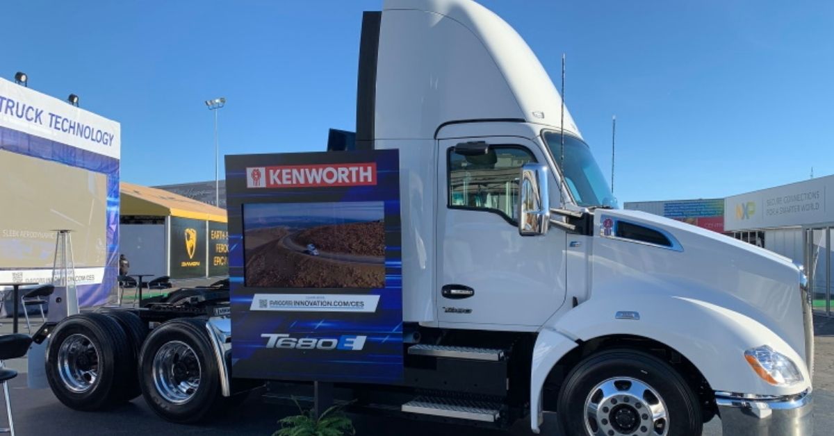 Kenworth T680E Zero Emissions Vehicle Showcased at CES 2022